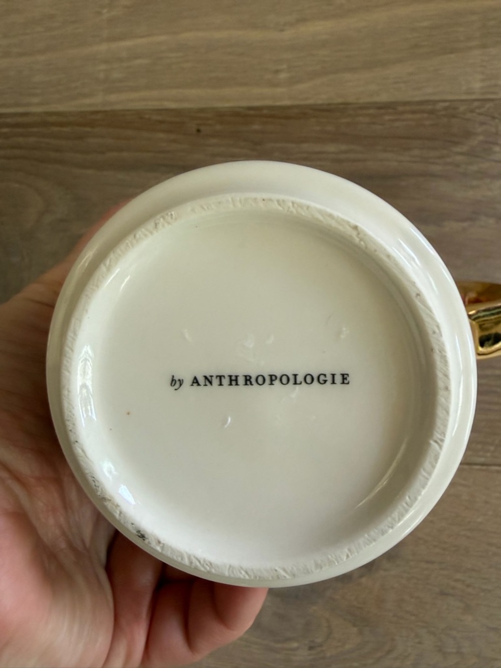 Anthropologie gold tile mosaic butterfly mug - Picture 2 of 8